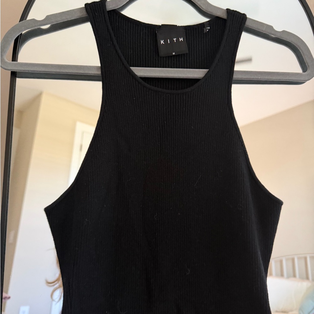 Kith Black Ribbed Racerback Mini Dress - Picture 2 of 7